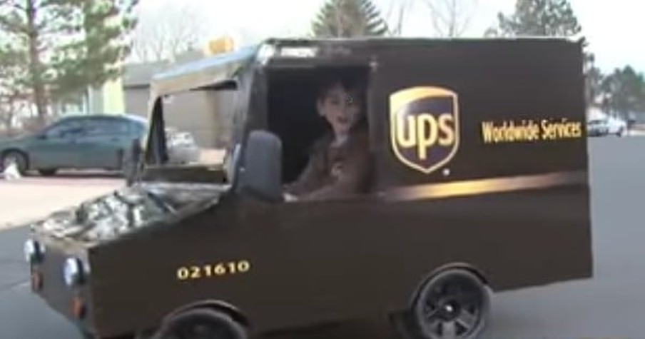 Little Boy Gets To Be A UPS Driver For A Day
