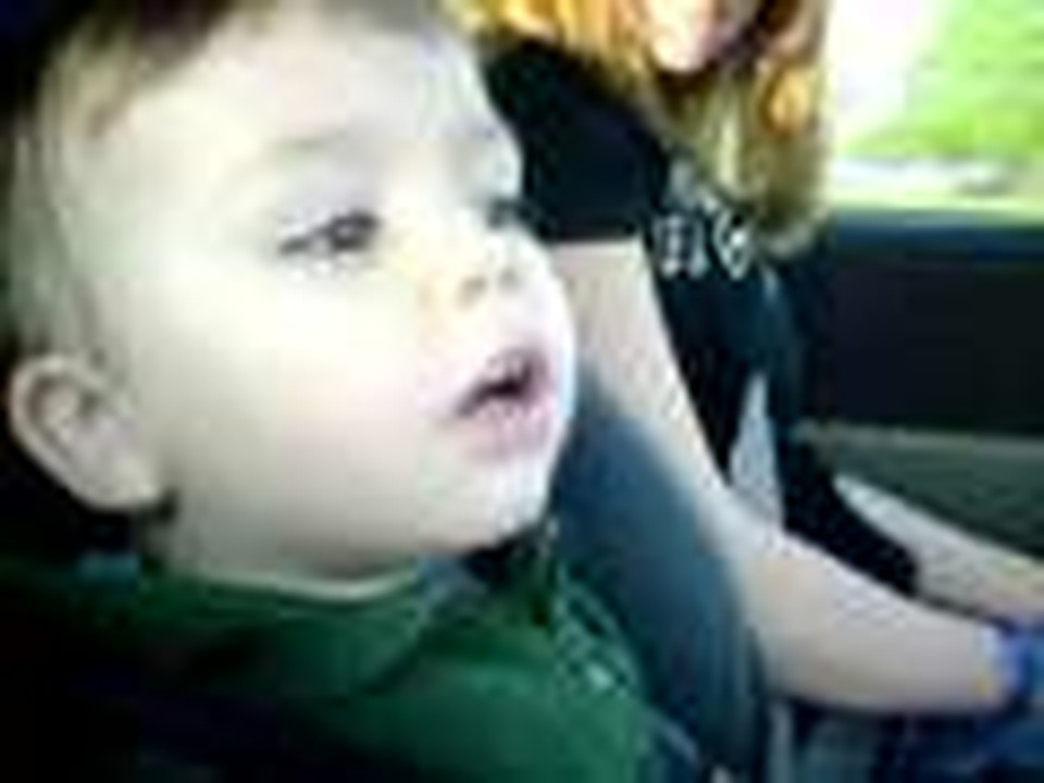 Baby brother singing TobyMac song -cute