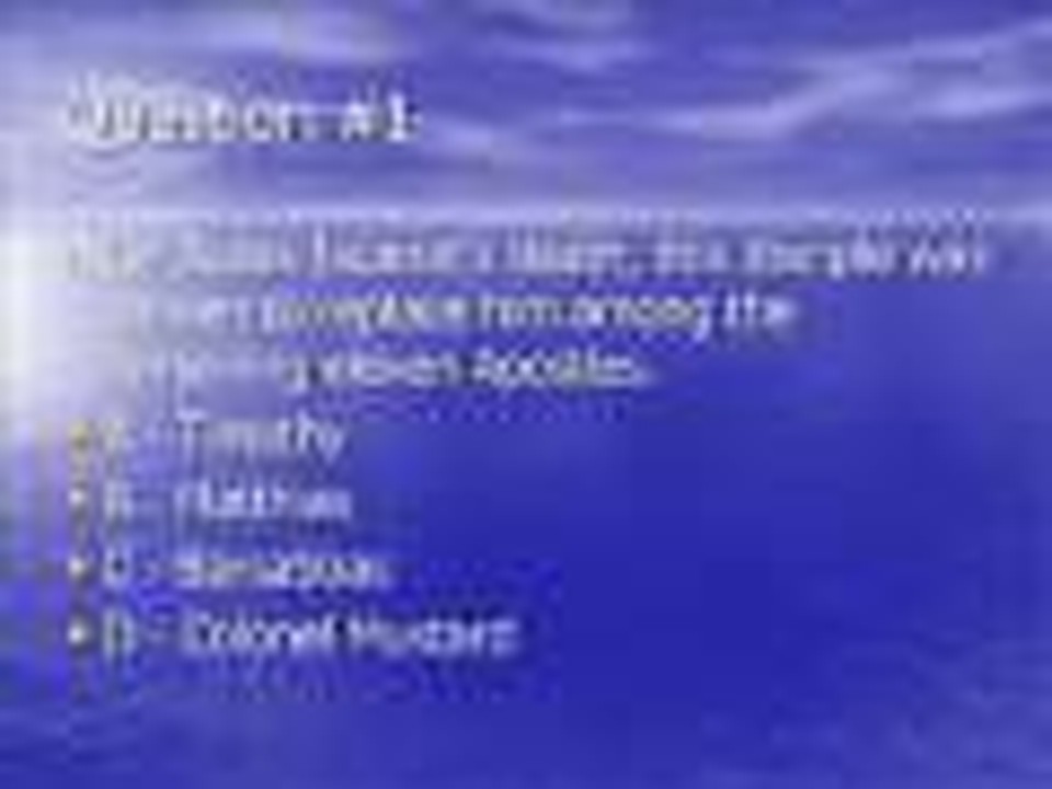 Bible Quiz #1