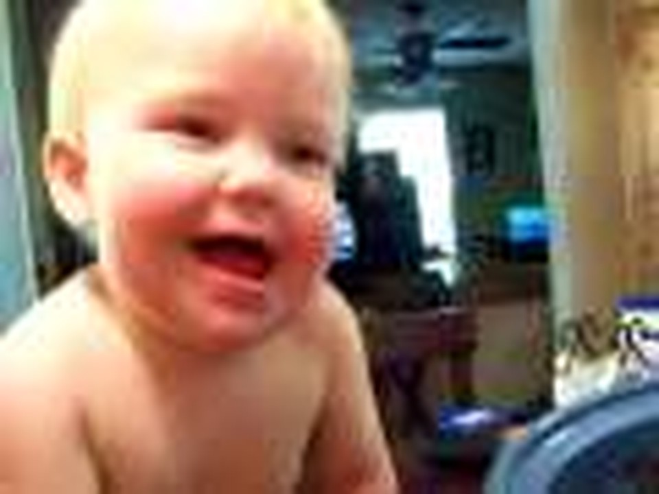 Baby acting silly