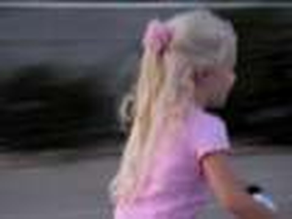 Hannah can ride without training wheels!
