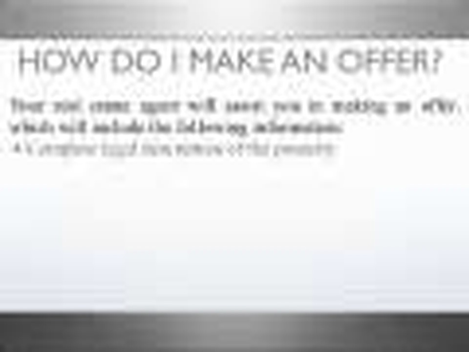 Las Vegas Realtor Advice - HOW DO I MAKE AN OFFER?