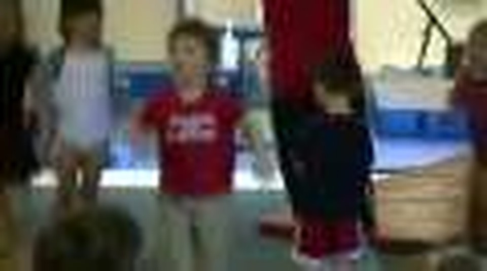Gymnastics for 5 yr. olds - 1st day at gym!