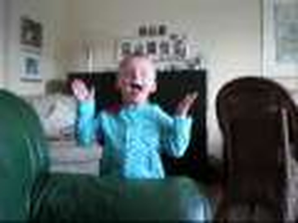 Samuel's "pope imitation" (3 years old)