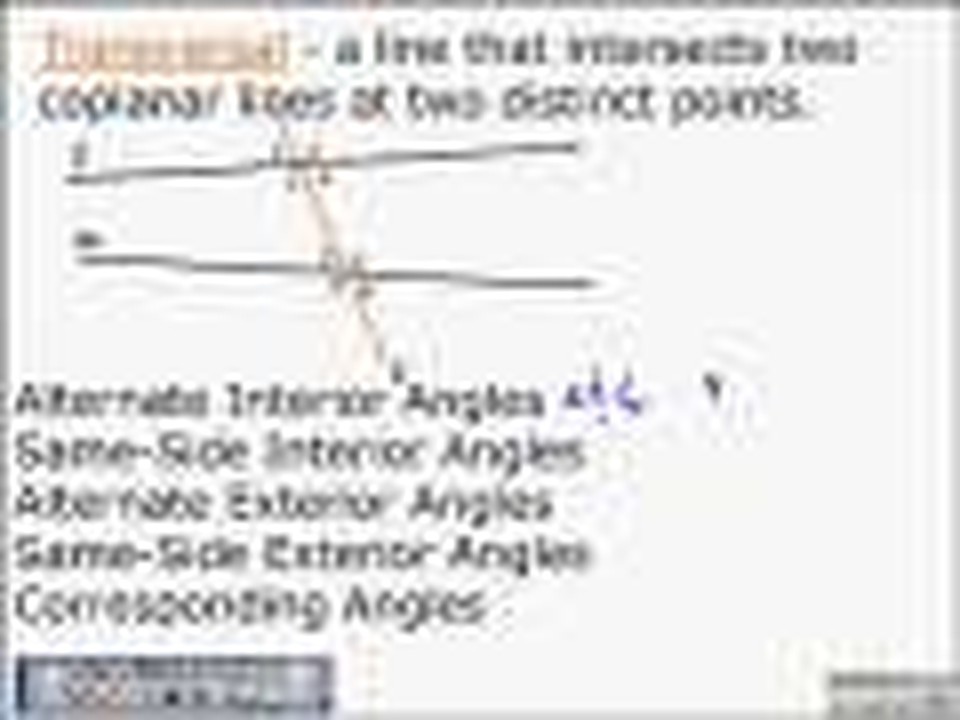 Properties of Parallel Lines - Geometry 3.1