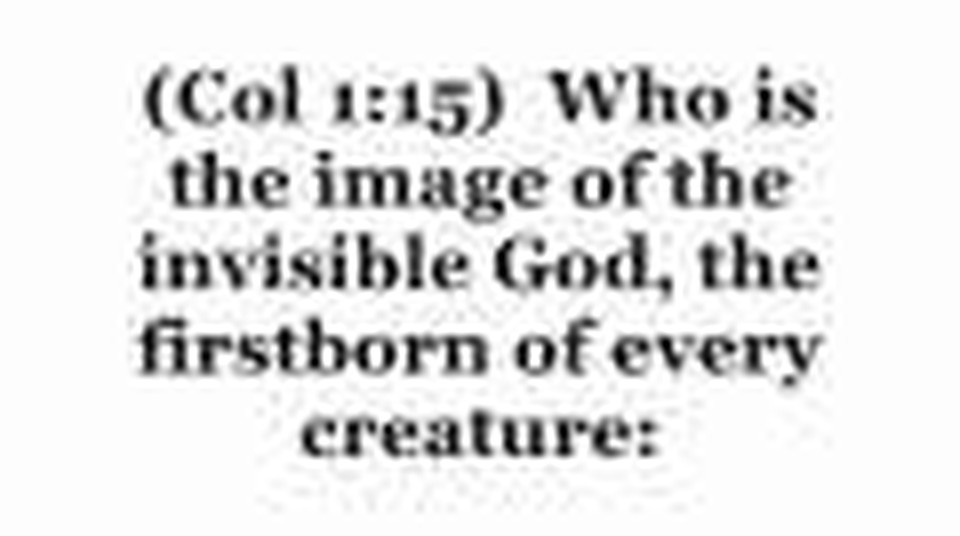 Was Jesus the Image of God?