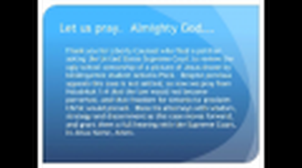 The Evening Prayer - 19 Mar 10 - School Censors Kindergarteners Drawing of Jesus