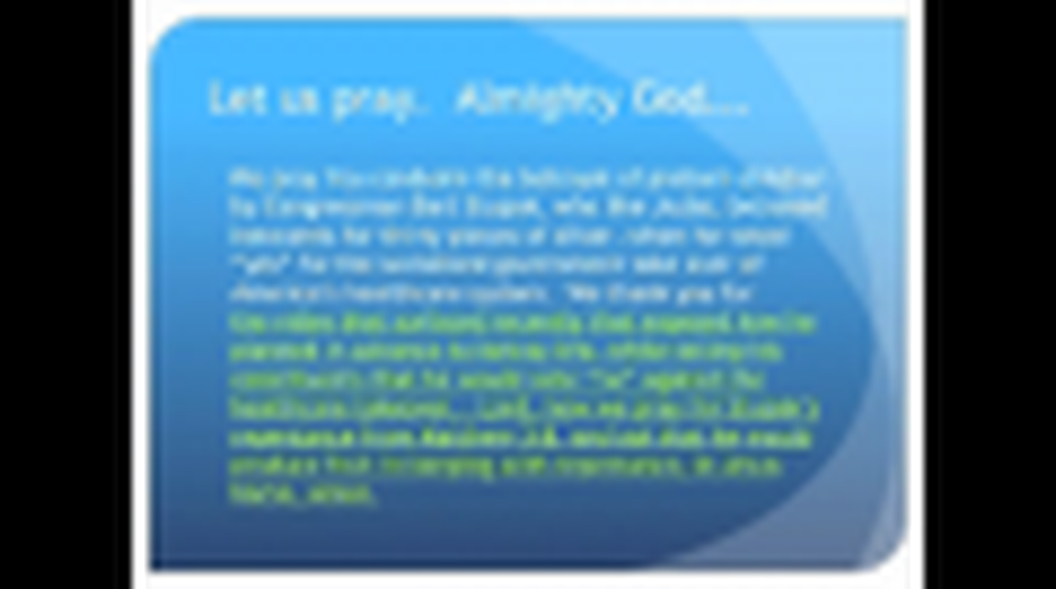 The Evening Prayer - 28 Mar 10 - Video shows Bart Stupak planned to betray life a year ago