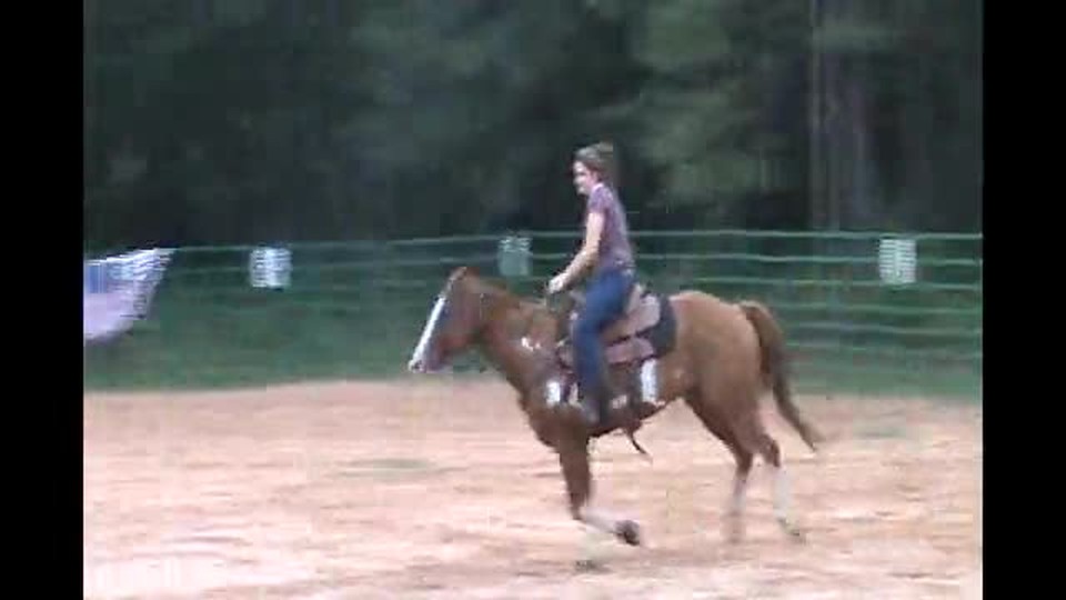 Courtney running barrels on Prayer