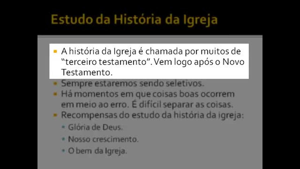 História da Igreja 01 - Introdução