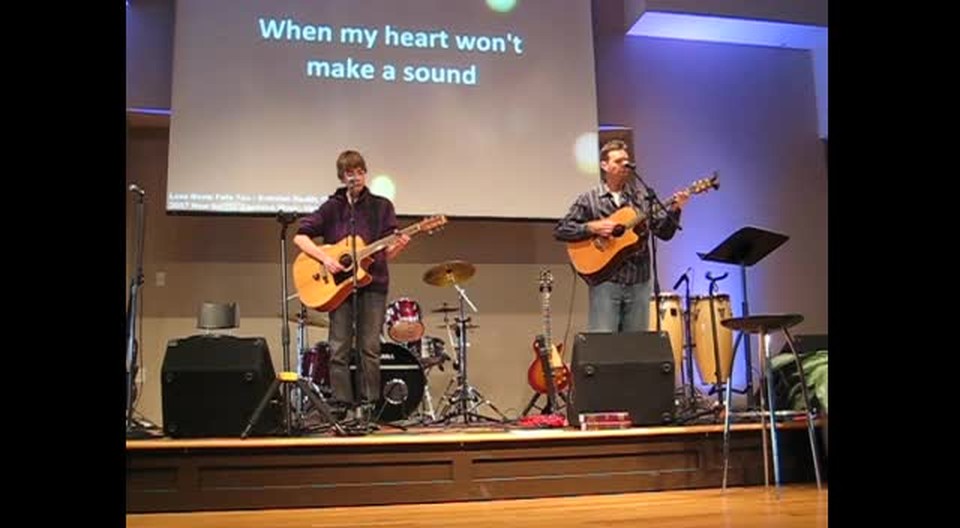 "Love Never Fails"-Phil & Zack at Church