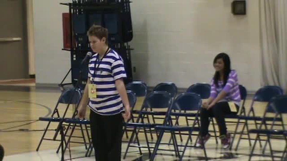 Adam wins his school spelling bee