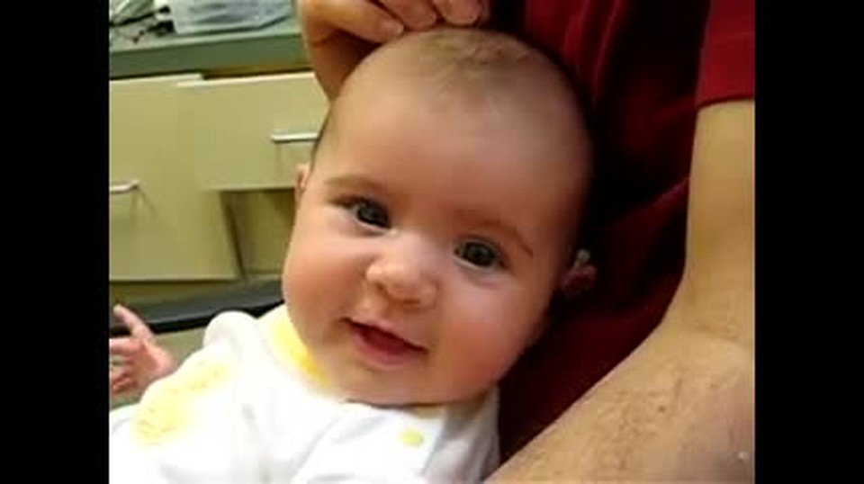A Deaf Baby Hears Daddy For the First Time