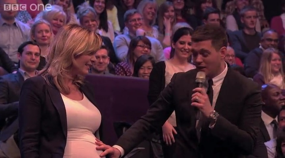 Michael Bublé Sings to Baby in Belly - So Sweet!