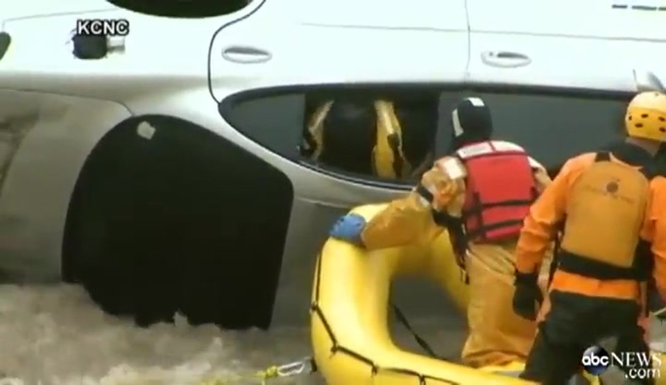 Incredible Rescue of Man in Submerged Car in Colorado