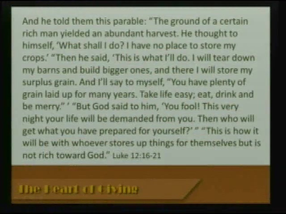 Ascension Lutheran Church Sermon - The Heart of Giving - 3 Nov 2013