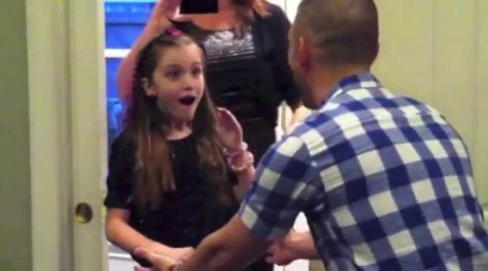 This Little Girl's Christmas Wish Came True Early - Her Brother Came Home!