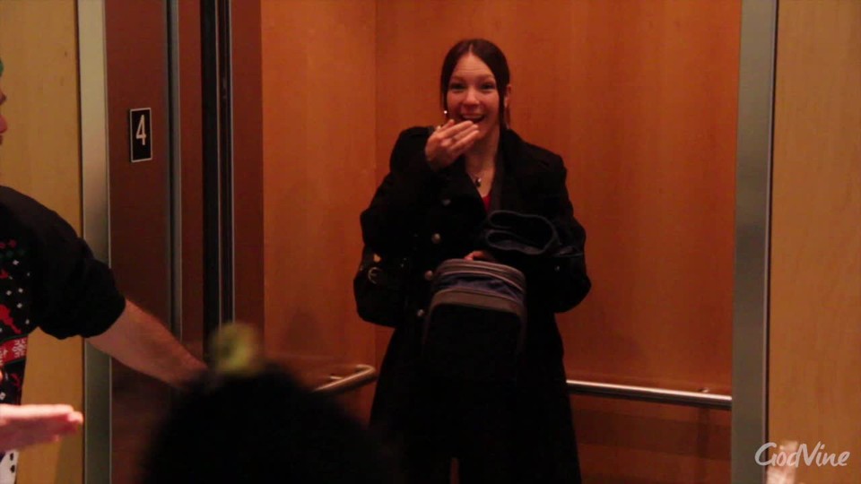 Elevator Surprise Brings Christmas Joy