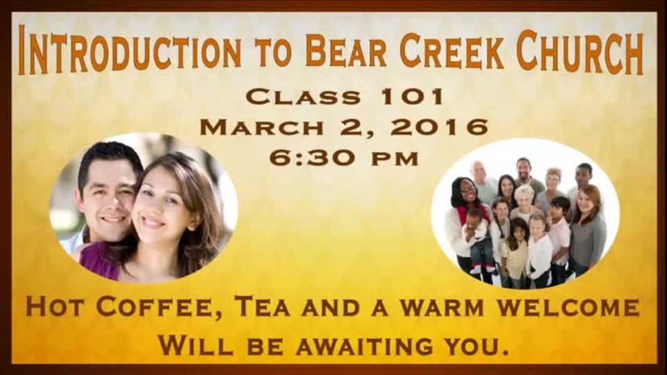 Announcements- BCCC