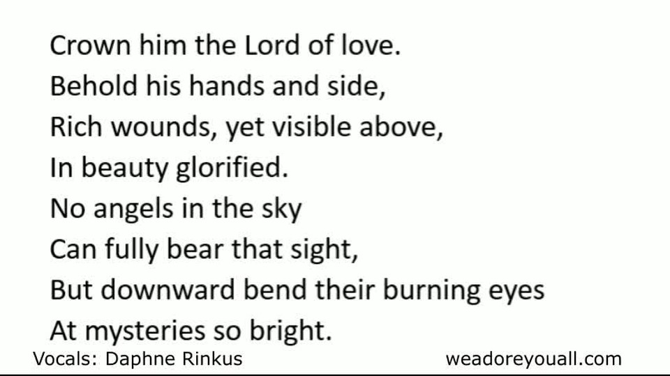 Crown Him With Many Crowns with lyrics