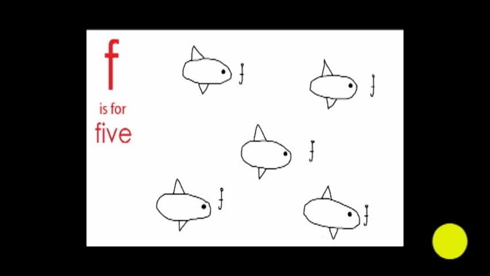 f is for five fish