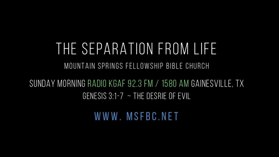Separation from Life