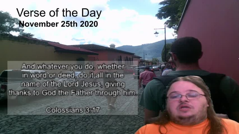 Verse of the Day November 25th 2020