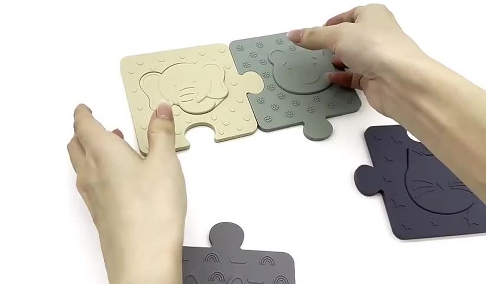 Montessori Silicone Sorting & Sensory Toys Color Recognition Stacker Toy Geometric Shape
