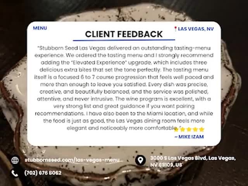 Stubborn Seed Las Vegas – Premier Restaurants in Las Vegas for Exceptional Food