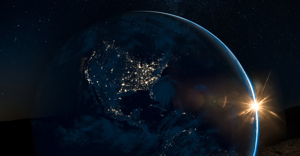 dark world globe in space at night lights, ways satan gone to war during covid-19