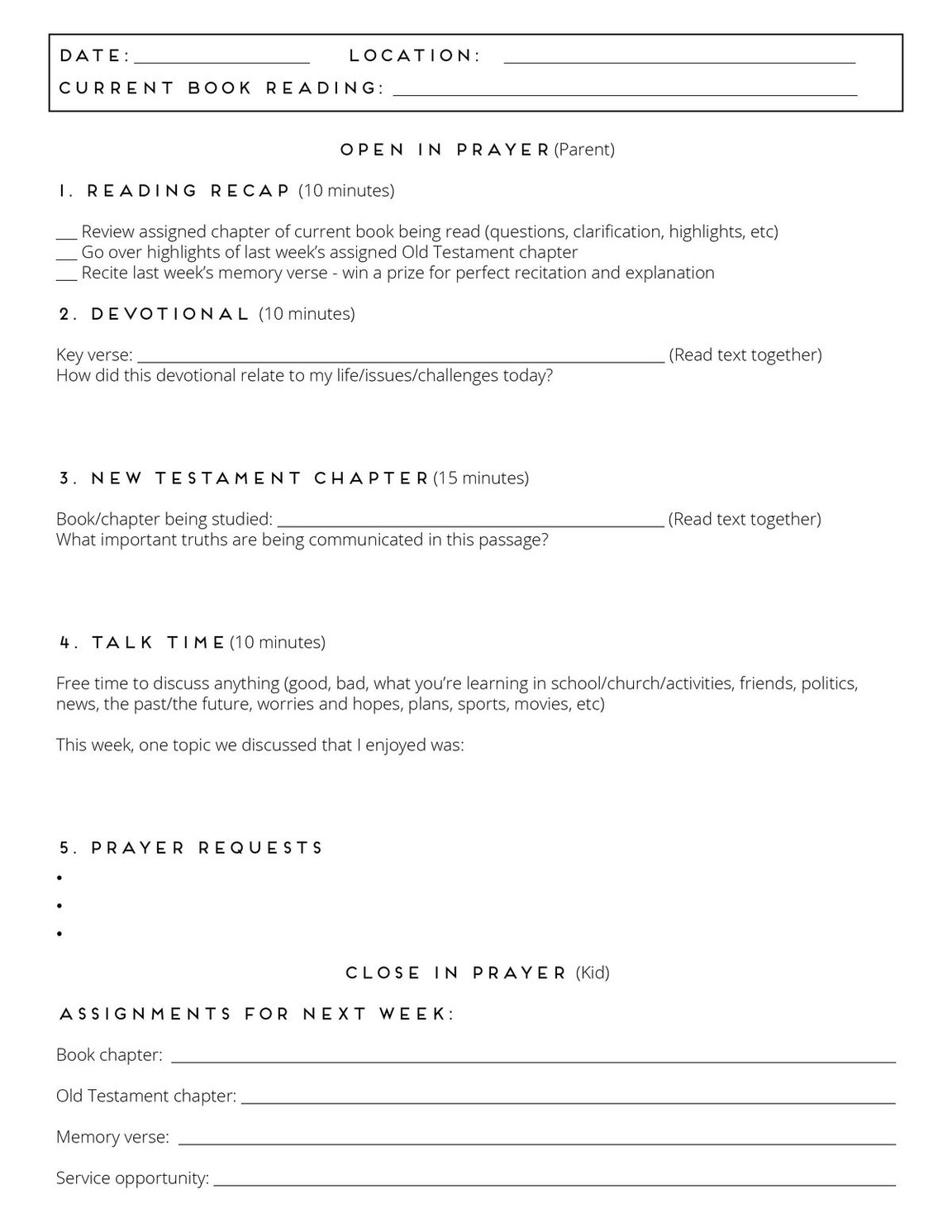 Discipleship Outline 