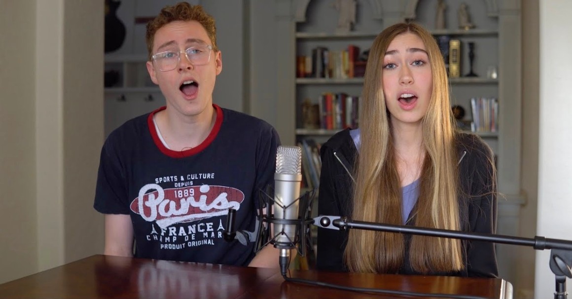 Brother and Sister Sing Beautiful Duet of ‘The Prayer’