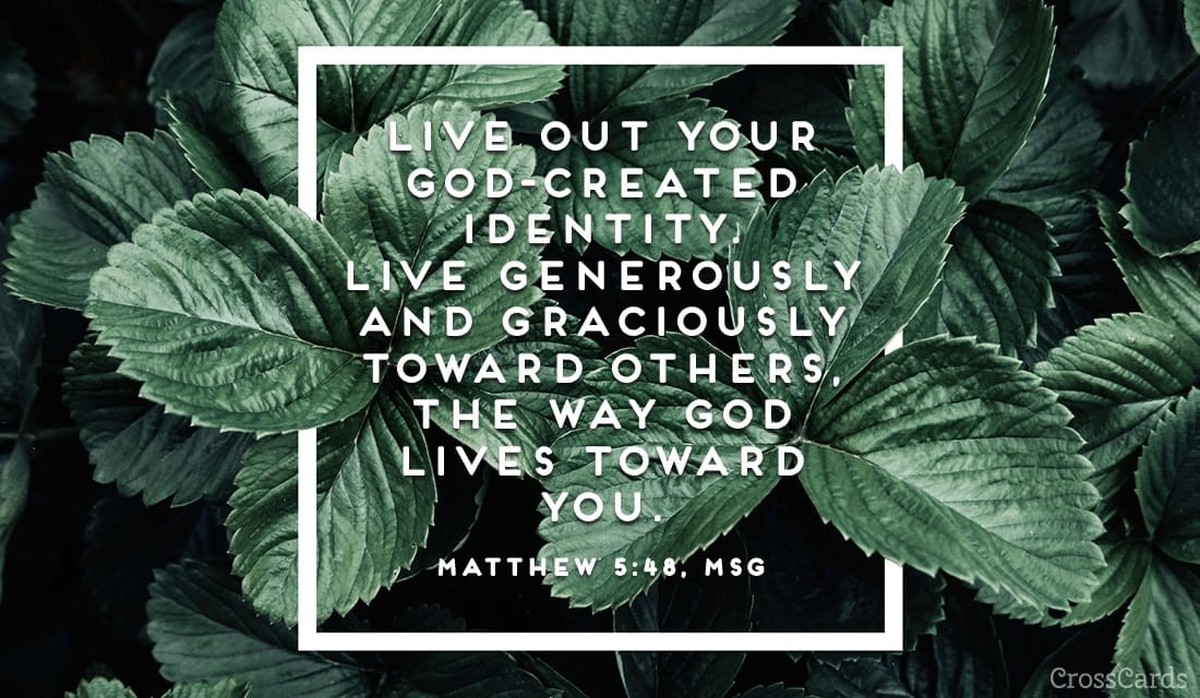 Matthew 5:48, MSG