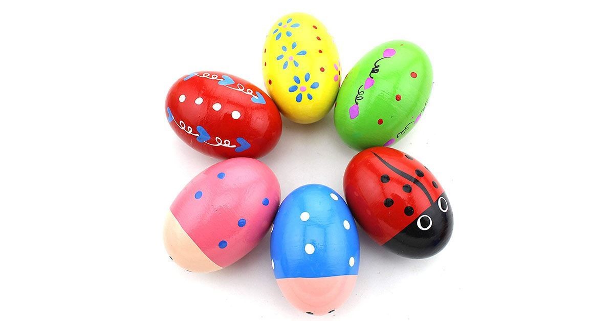 10. Egg Shakers in Baskets