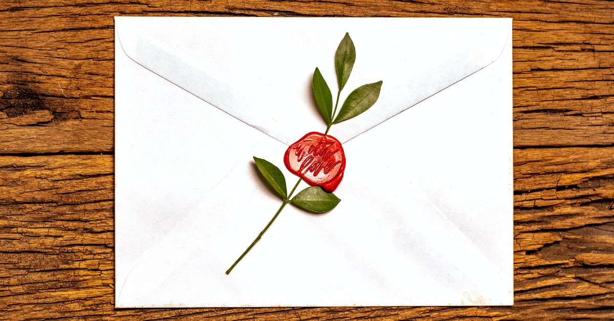 sealed romantic letter to illustrate love letter for husband