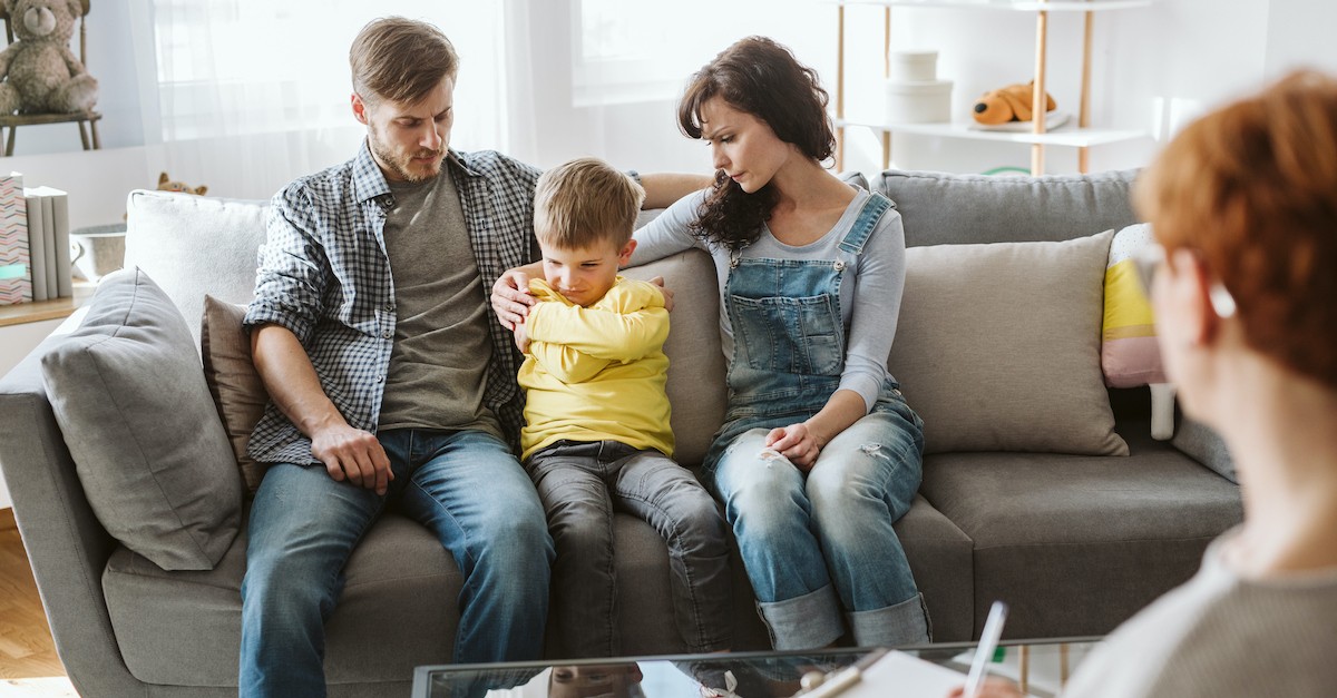 family at counseling session together, Christian counseling