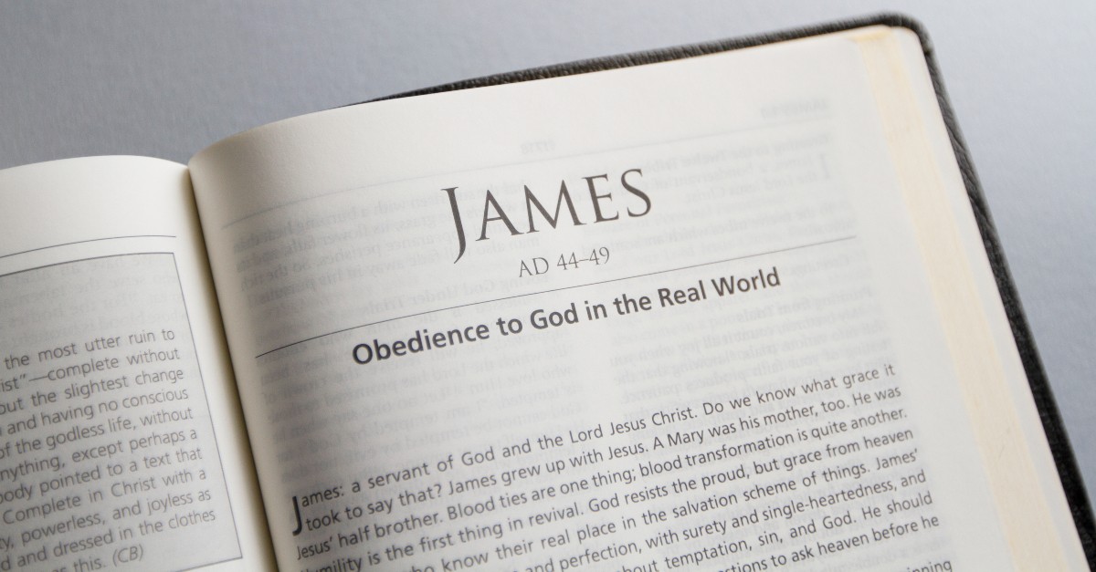 bible open to book of James