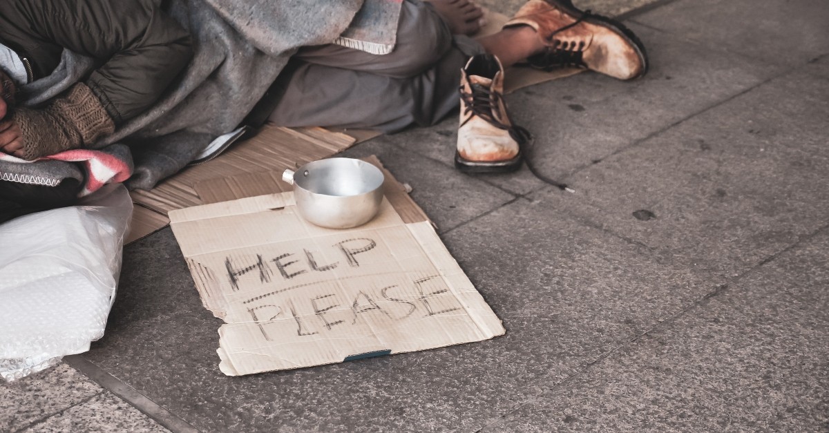 homeless man sleeping on street, who jesus valued