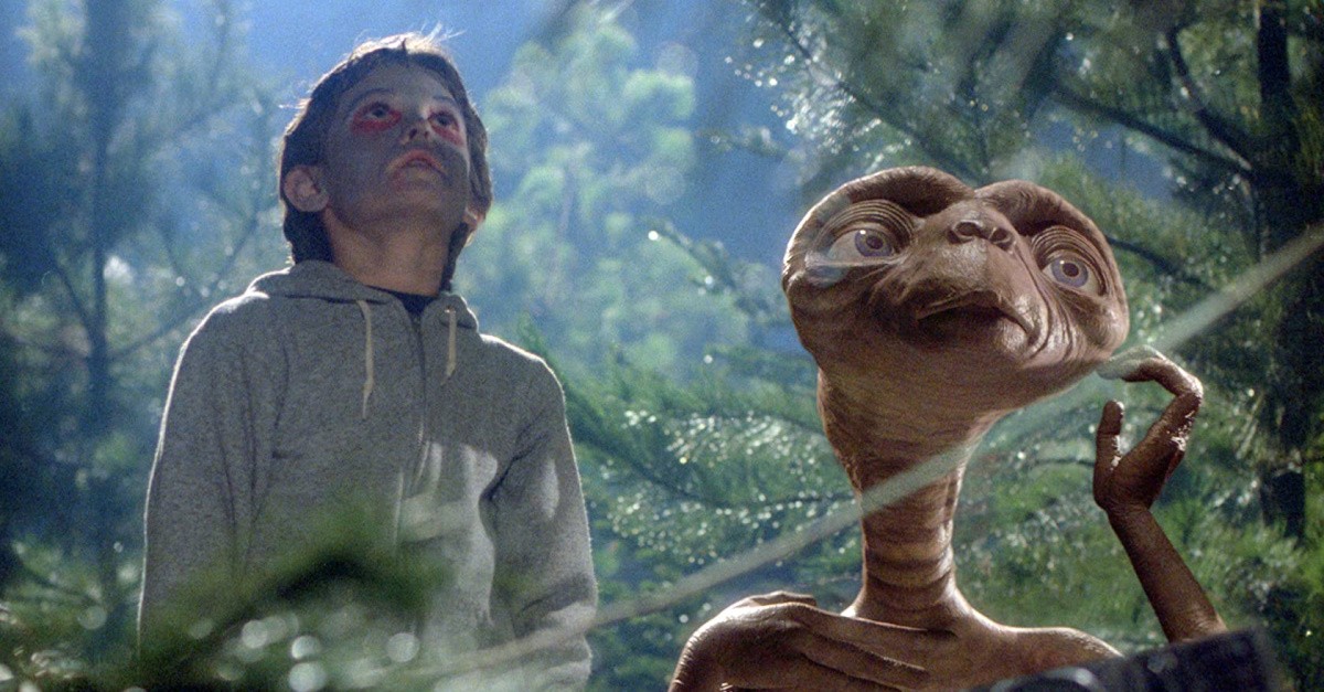 Still from ET, secular movies with Christian themes