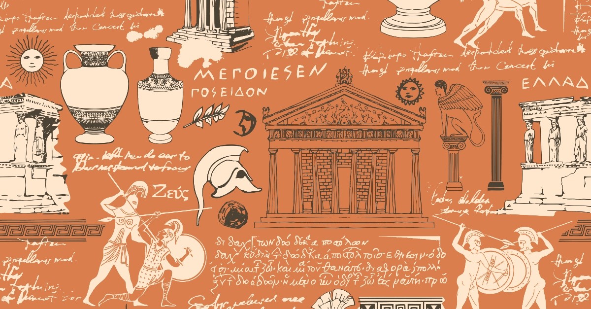 Vector pattern of Ancient Greece