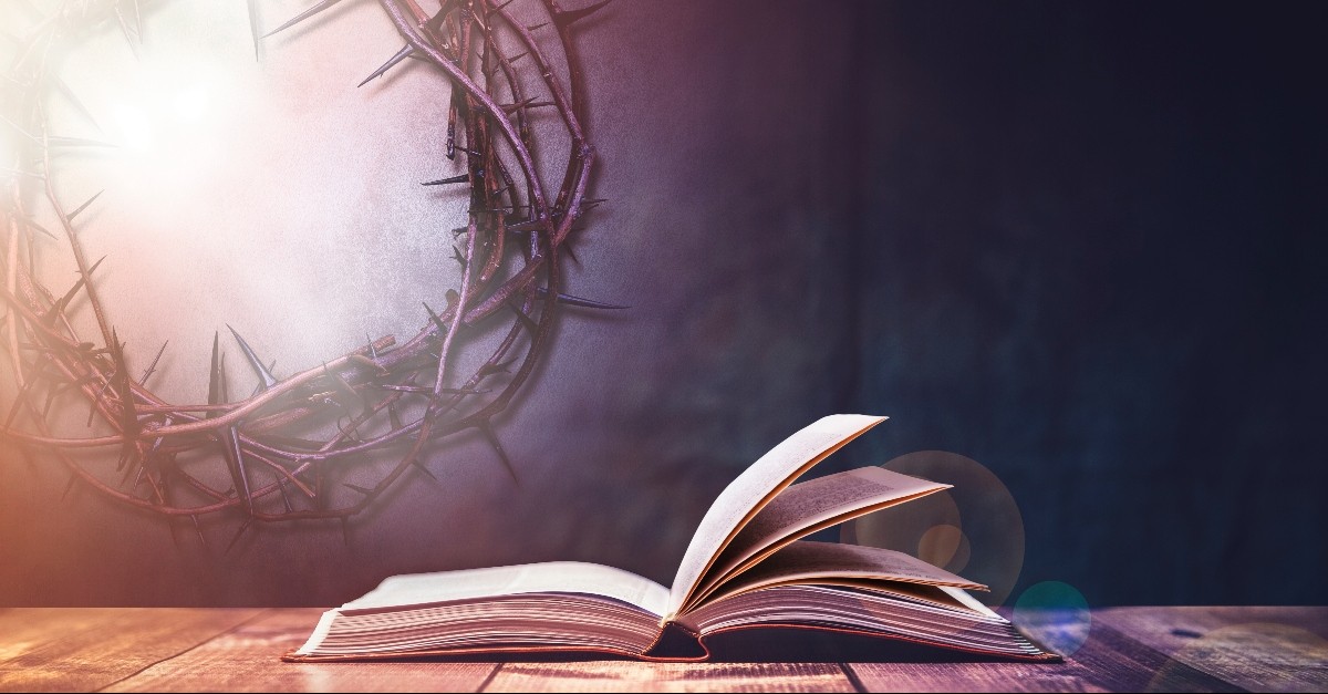 Bible and the crown of thorns