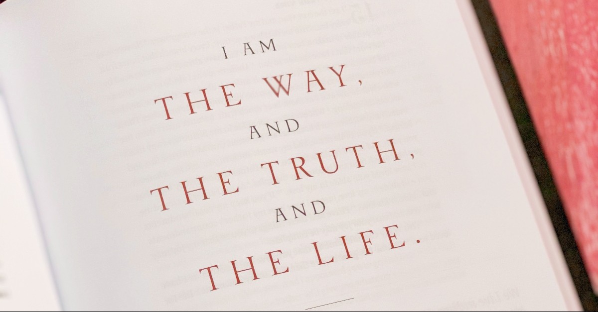 Bible Opened to I am the way the truth and the life