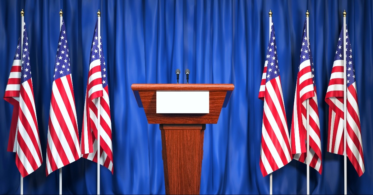 Debate podium