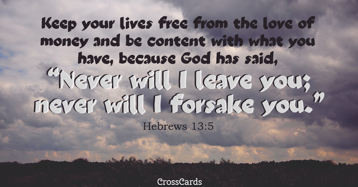 Hebrews 13:5 - Inspirations