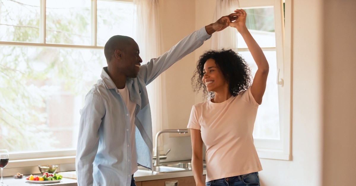 Husband and wife dancing in the kitchen, prayers for wife