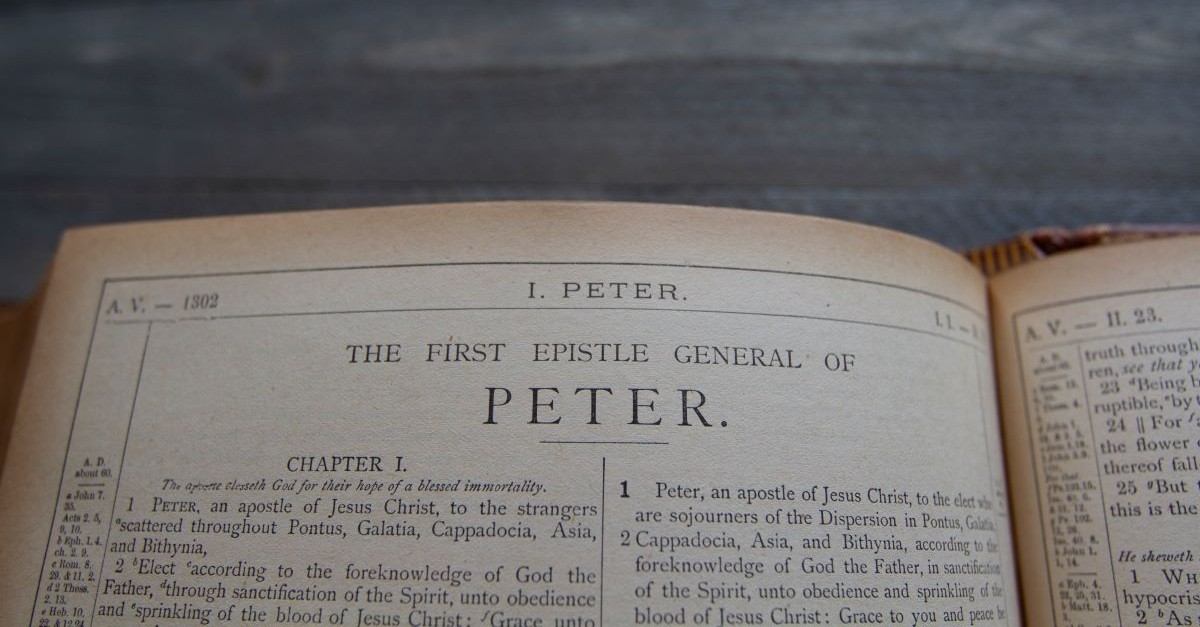 open bible to first peter 