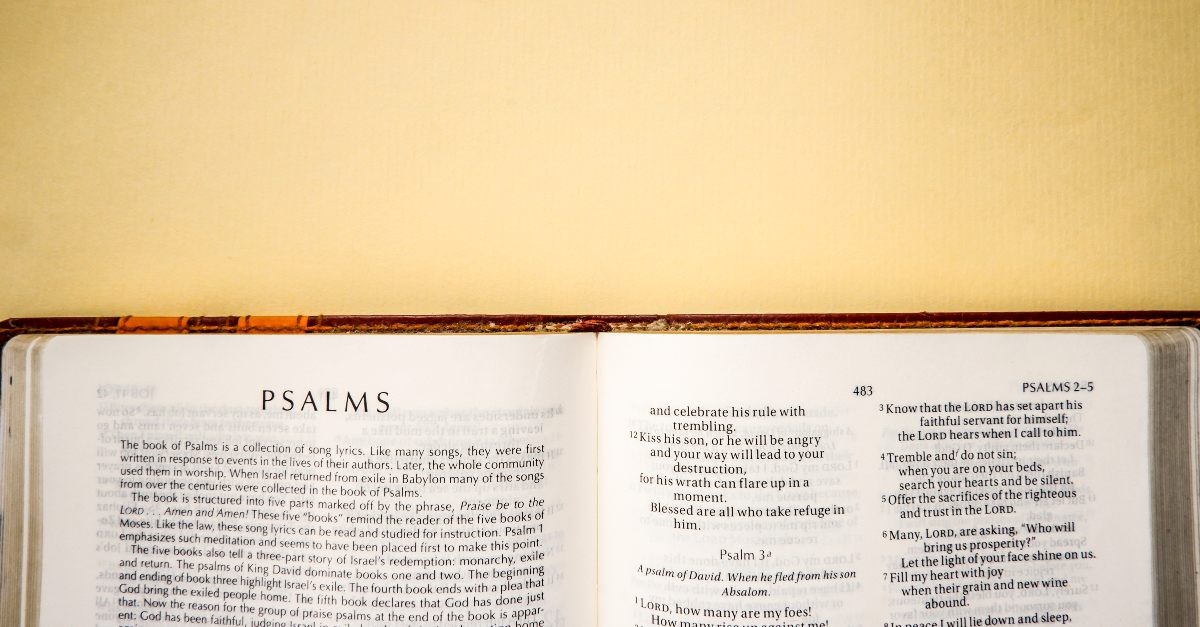 The Bible opened to Psalms