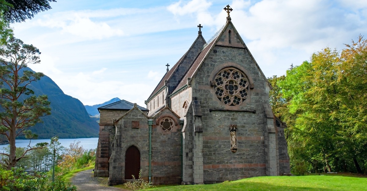 View on Saint Mary and Saint Finnan Catholic Church, Scotland, UK