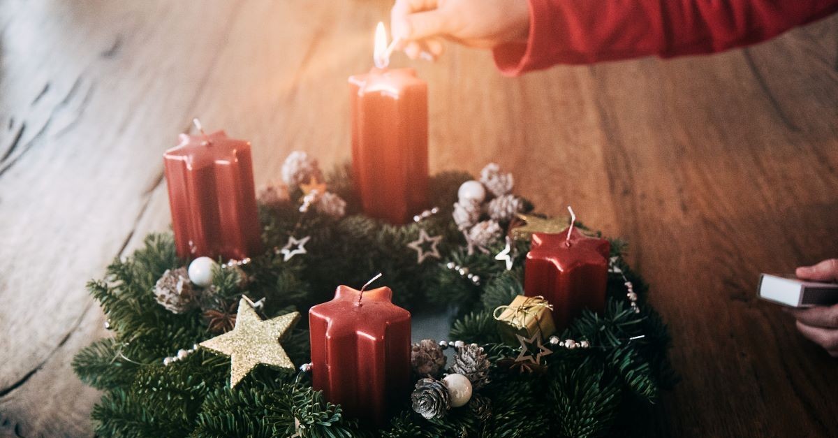 advent candles christmas wreath