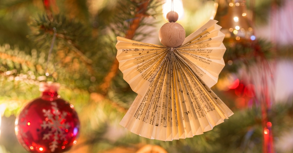 Angel ornament on a Christmas Tree